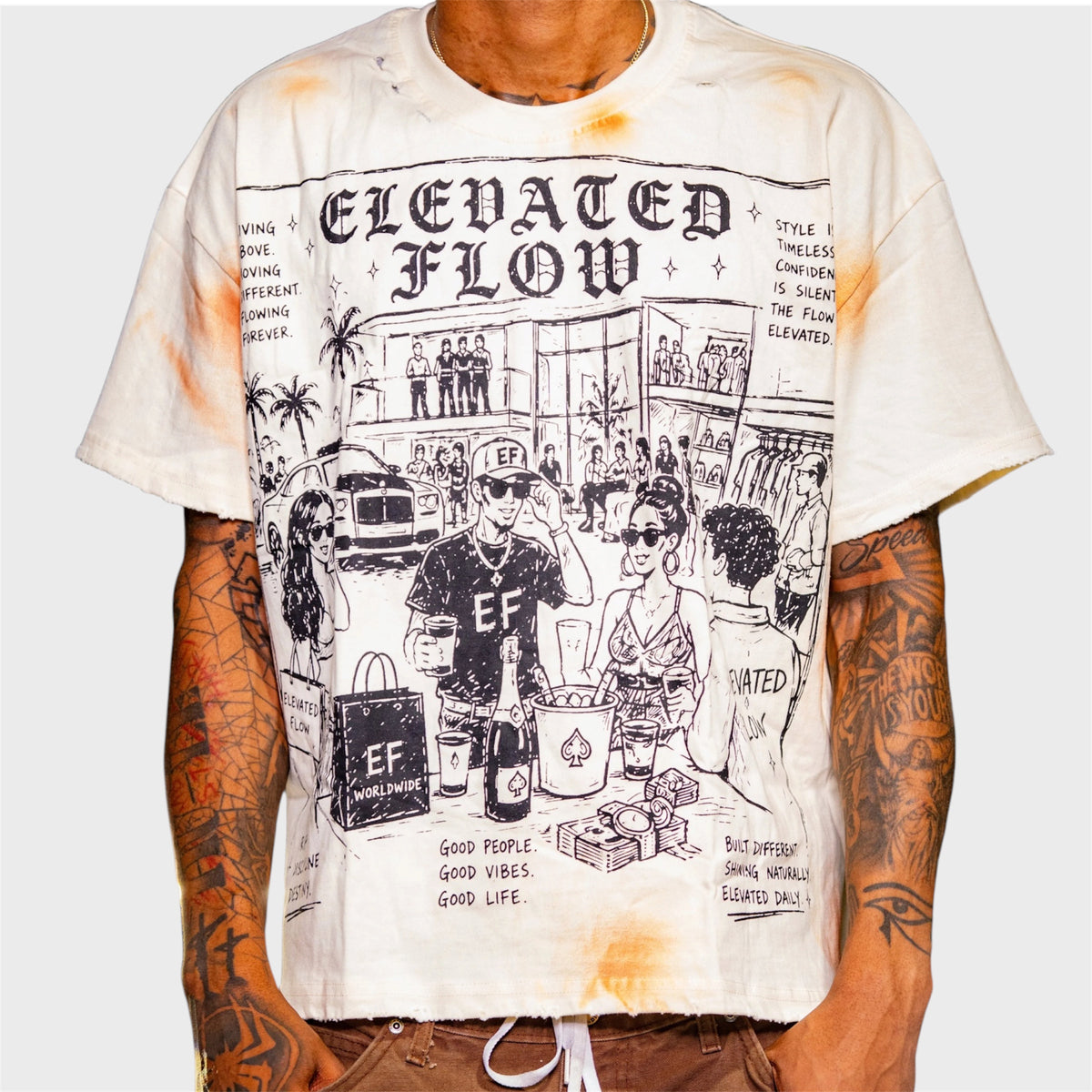 Elevated Flow Tee - Tan