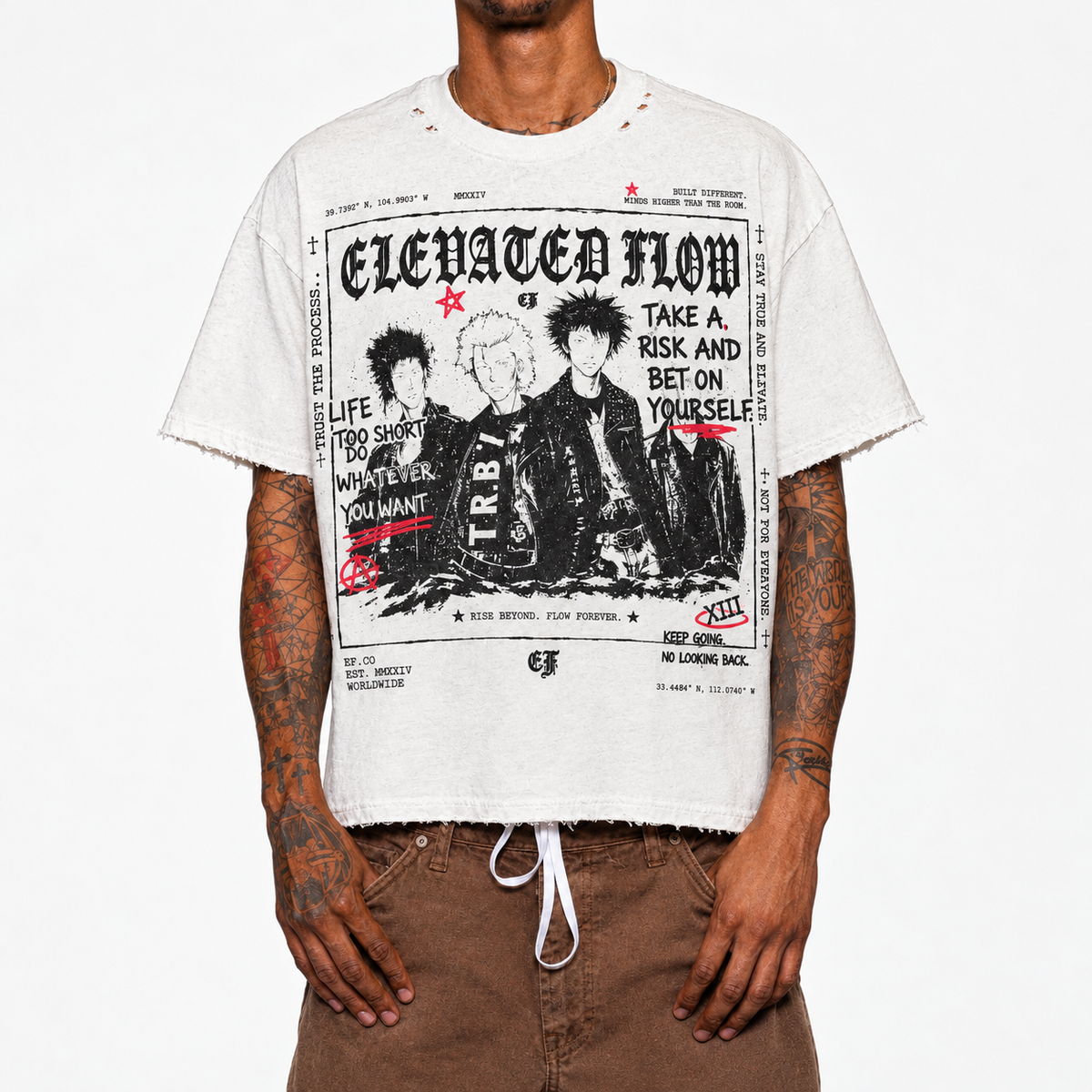 Elevated Flow Tee - White