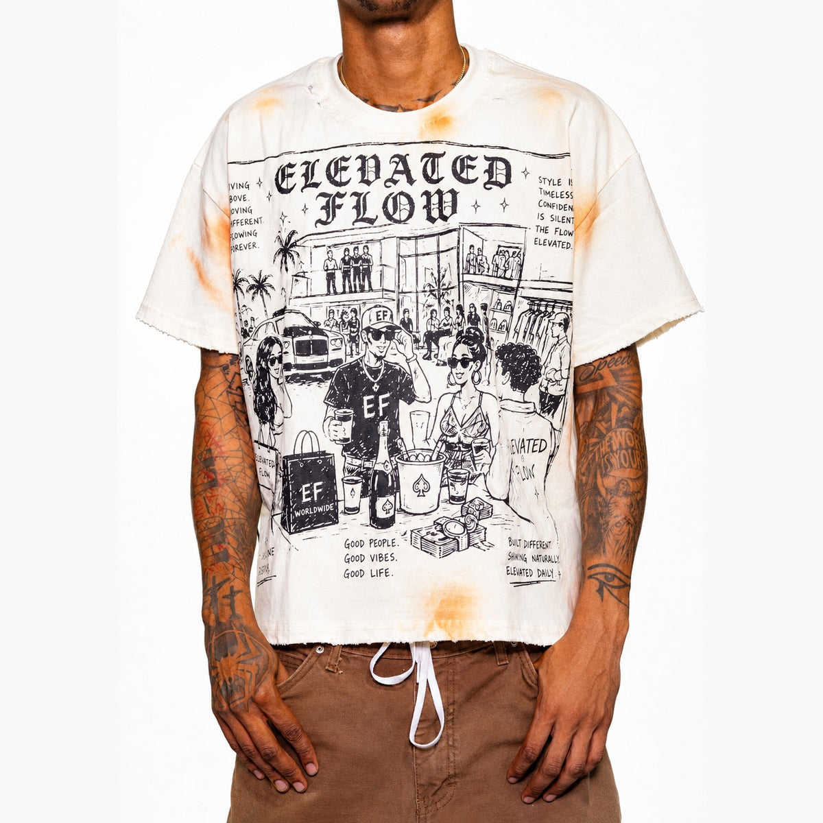 Elevated Flow Tee - Tan